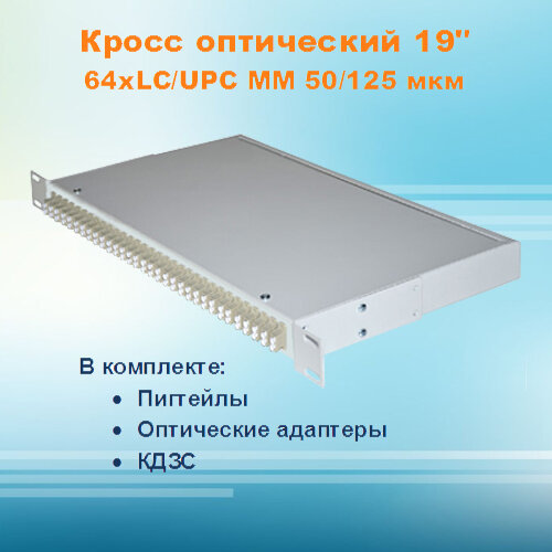 Кросс оптический стоечный СКРУ-1U19-A64-LC-MM50 (укомплектованный)