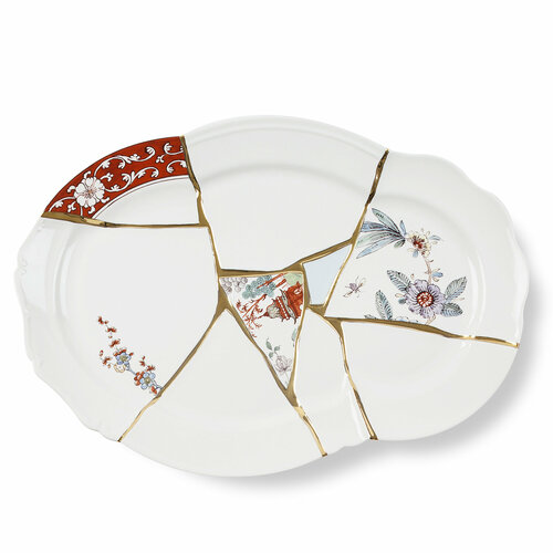 Блюдо Seletti Kintsugi, фарфор, 09655, Италия