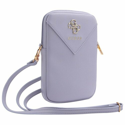 фото Сумка кросс-боди guess, фактура зернистая, purple