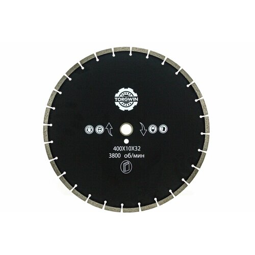 torgwin диск алмазный сегментный 500 x 4 0 x 10 x 25 4 мм асфальт t133305 TORGWIN Диск алмазный сегментный 400 x 10 x4,0 x32 (25,4) мм T561628