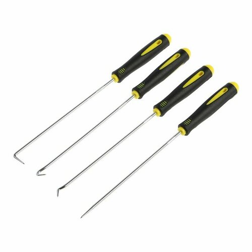 Набор крючков для демонтажа уплотнительных колец тундра 2К рукоятки 150 мм 4 шт 623₽