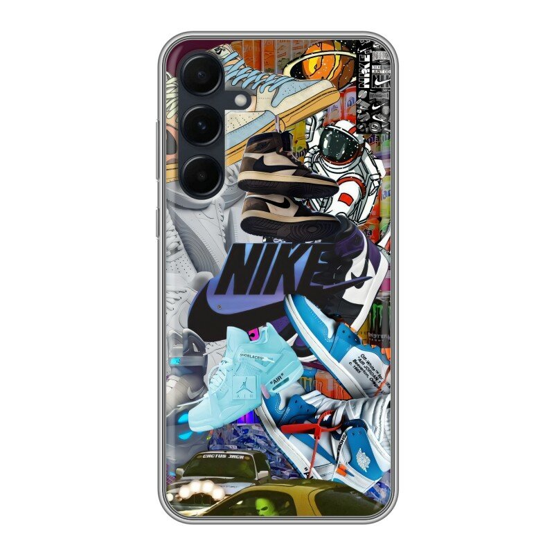 Дизайнерский силиконовый чехол для Самсунг А55 / Samsung Galaxy A55 Nike Найк