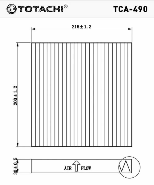 Фильтр салона Totachi TCA-490