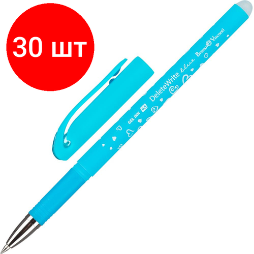 Комплект 30 штук, Ручка гелевая deletewrite art. сердечки 20-0200