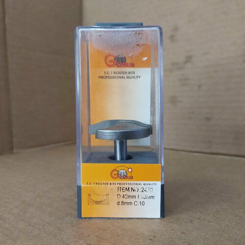 Фреза для фрезеровки фасадов ( псевдофиленка)Глобус 2430 D:40mm I:10mm d:8mm c:10mm Арт:2430D40d8
