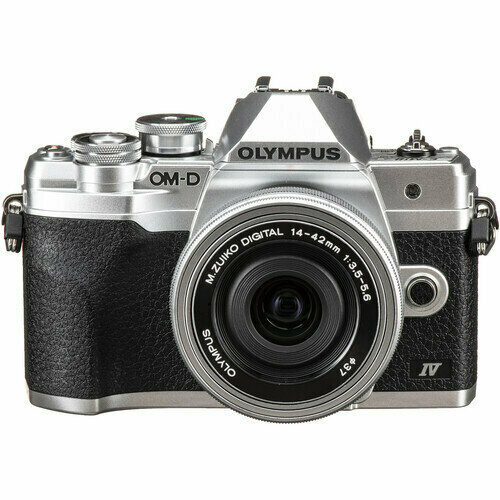 Беззеркальный фотоаппарат Olympus OM-D E-M10 Mark IV kit 14-42 EZ серебристый 11990000₽