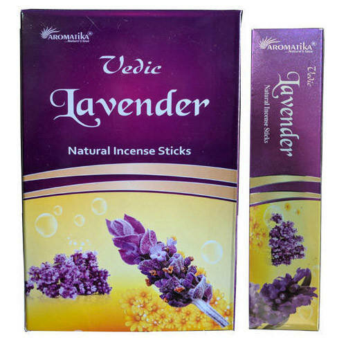 Vedic LAVENDER Natural Incense Sticks Aromatika (лаванда натуральные ароматические палочки Ароматика) 15 г.