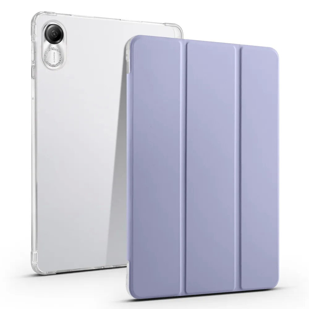Чехол для планшета HONOR Pad X9 (11.5 дюйма), держатель для стилуса, из мягкого силикона (дымчато-фиолетовый)
