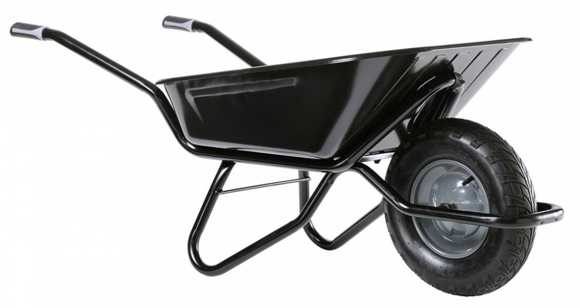 фото Тачка одноколесная Haemmerlin Clipso Excellium 100 л, MP GF (1079), окрашенный кузов, пневмо колесо-втулка, 308201201