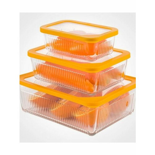 Набор стеклянных контейнеров с крышкой