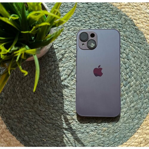 Чехол матовый AG Glass case Dark Purple для IPhone 14 с функцией MagSafe пластиковая накладка ag glass case magsafe для iphone 14 pro голубая