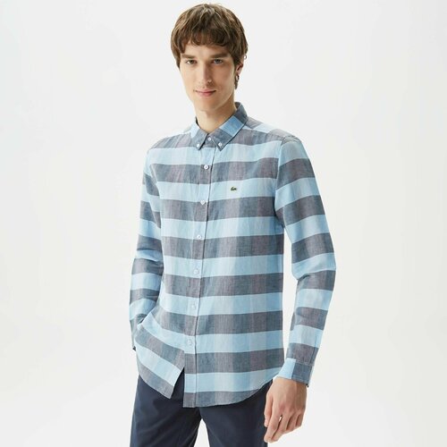 Рубашка LACOSTE, размер T45, голубой