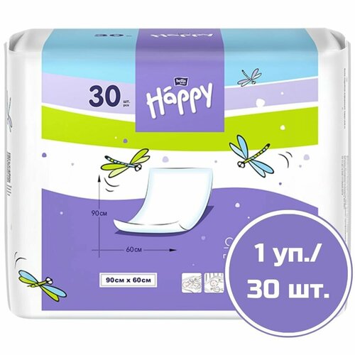 Пеленки для детей bella baby Happy classic 60 х 90 см впитывающие одноразовые 30 шт 675₽