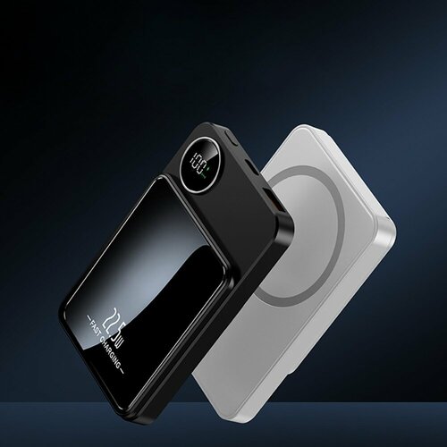Внешний аккумулятор PowerBank MagSafe 10000 mAh для iPhone Android с быстрой зарядкой 225W на магните Магнитный повербанк с поддержкой беспроводной зарядки QC 30 1879₽