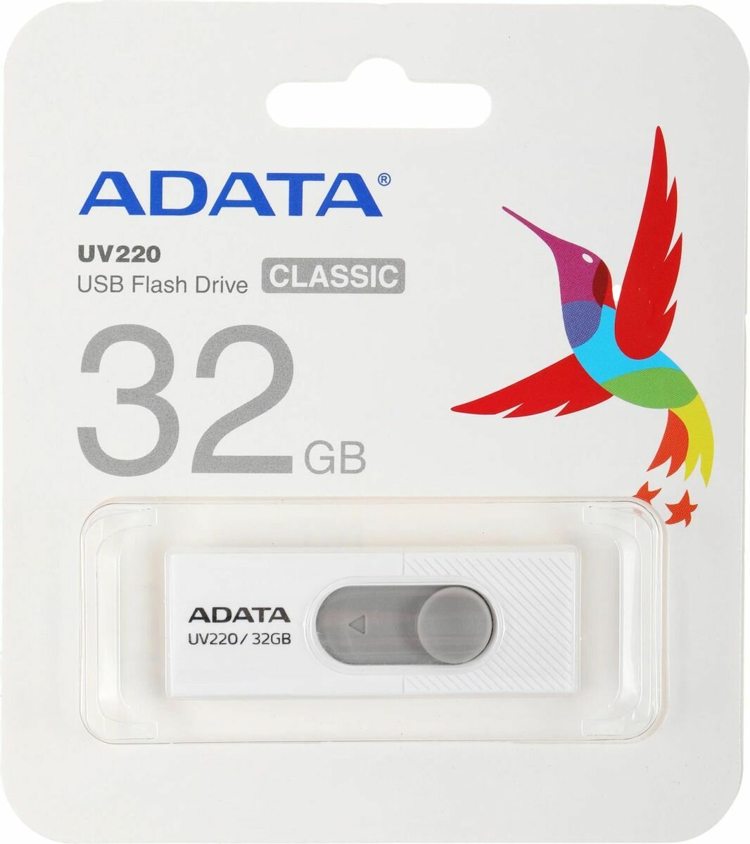 Флешка ADATA UV220 64 ГБ, черный/голубой A-Data - фото №12