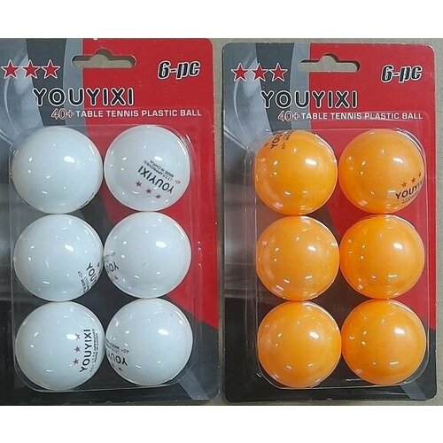 Набор шариков для пинг-понга 40мм 6штуп ABS на листе Цена за уп D36837 856₽