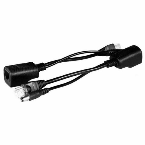 пассивный приемник и передатчик poe rj45 dc 2 1 5 5 мм 5 комплектов черный PPK-11 PoE-инжектор Пассивный комплект (инжектор + сплиттер)