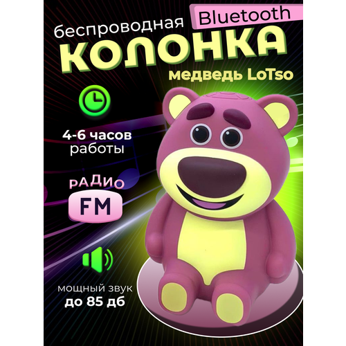 Колонка bluetooth беспроводная музыкальная Мишка Лотсо 1240₽