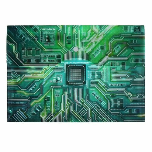 Папка-конверт на кнопке А4 350 мкр Чип зеленая 371₽