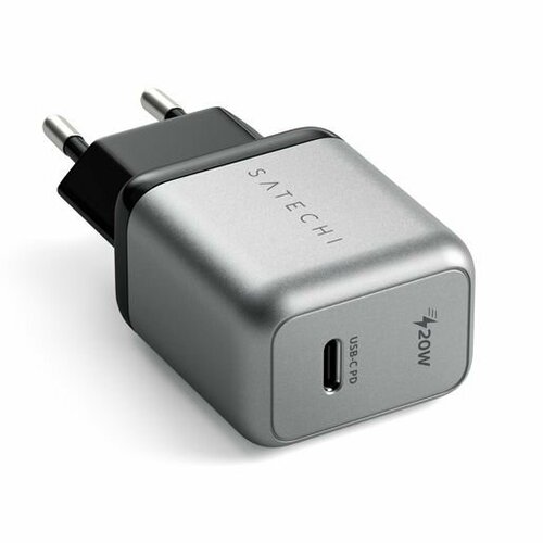 Сетевое зарядное устройство Satechi 20W USB-C PD Wall Charger. Цвет серый космос.