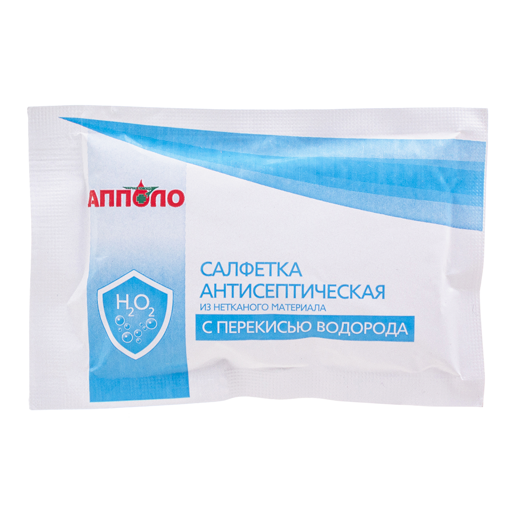 фото Салфетки антисептические, с перекисью водорода 13 х 18 см, 1 шт.