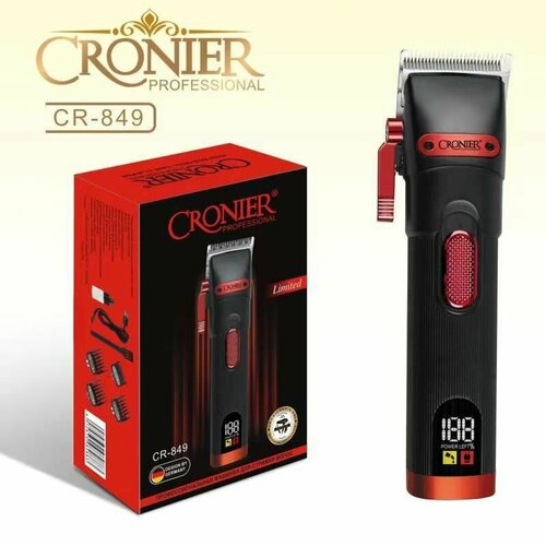 Машинка для стрижки волос с мощным роторным мотором до 6500 обмин Черный красный 456000₽