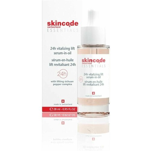 ревитализирующая подтягивающая сыворотка в масле skincode 24h vitalizing lift serum in oil 28 мл SKINCODE Ревитализирующая подтягивающая сыворотка-масло для лица 24H Vitalizing Lift Serum-In-Oil