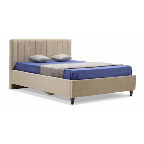 Двуспальная кровать Мерла 140х200 с подъемным механизмом Ладья с мягким изголовьем для дома и спальни ортопедическое основание ящик для белья California 102 33752₽