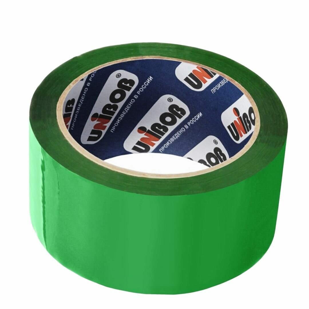 фото Клейкая лента 48мм х 66м 45мкм упаковочная Unibob, зеленая