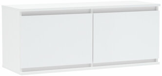 Шкаф навесной Миф Челси малая белый глянец / белый 100.2х35.4х41.2 см