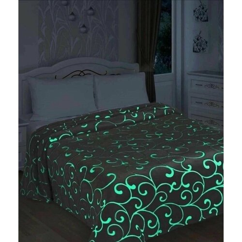 Плед светящийся в темноте 180х200 см Узоры 1690₽