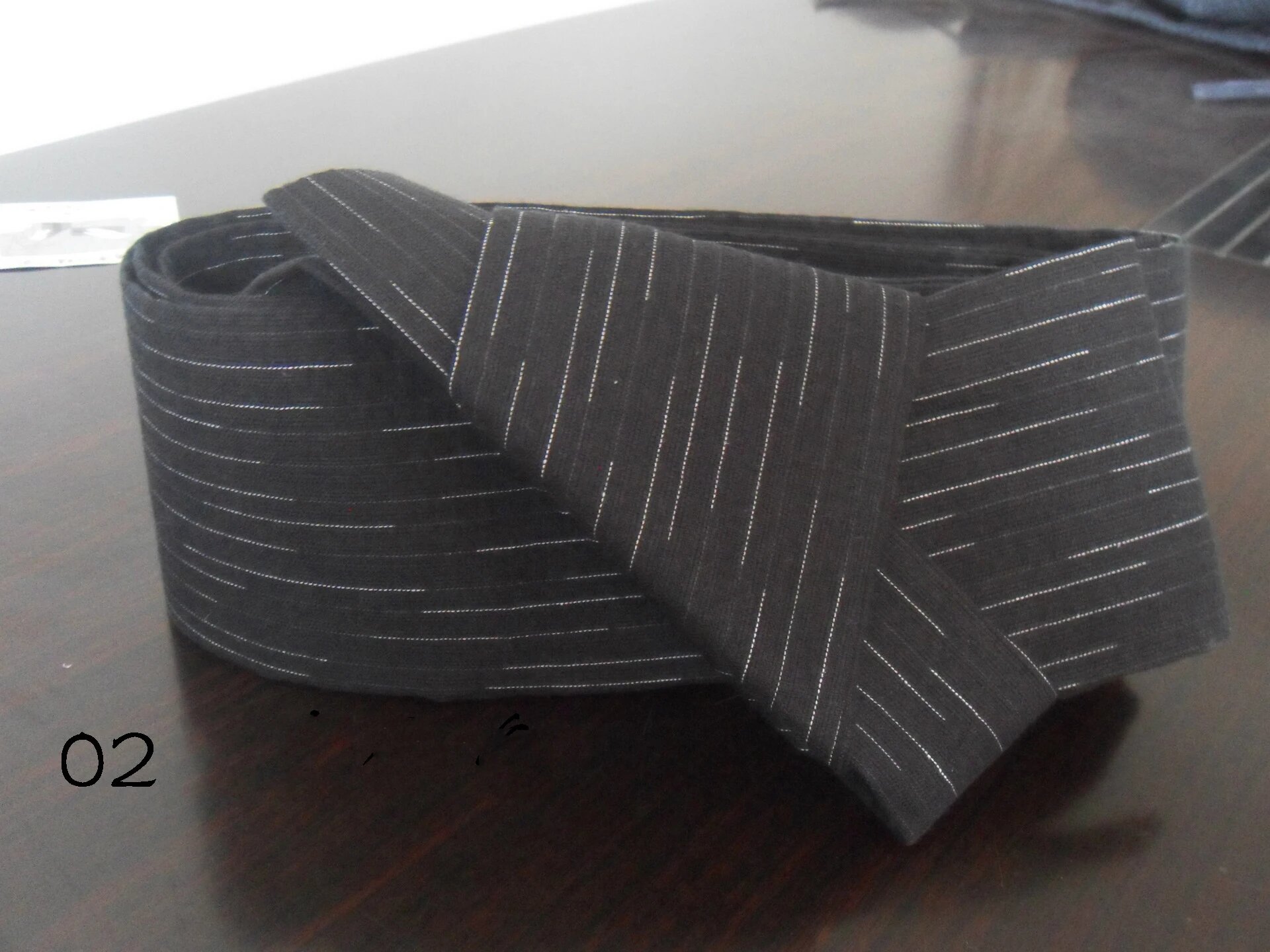 Мужское традиционное кимоно Hekoobi из хлопка Серый M Belt 2