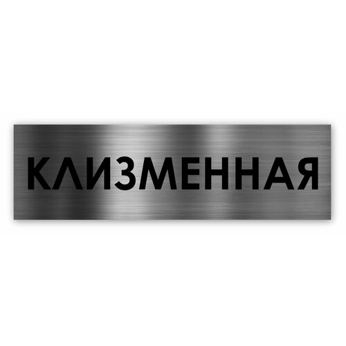 Клизменная табличка на дверь Standart 250*75*1,5 мм. Серебро