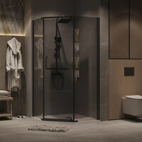 Душевой уголок Grossman Pragma 90x90 302. K33.03.9090.32.00 стекло прозрачное, профиль золото