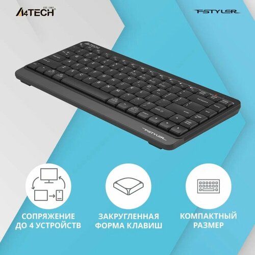 Клавиатура A4Tech Fstyler FBK11 черныйсерый USB беспроводная BTRadio slim 195000₽