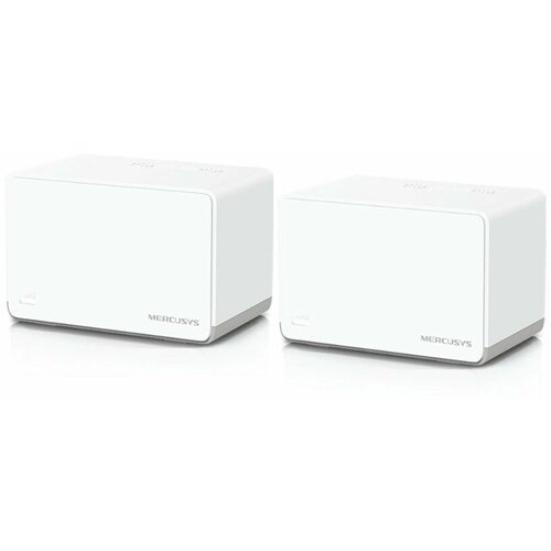 Бесшовный Mesh роутер Mercusys Halo H70X (HALO H70X(2-PACK)) AX1800 10/100/1000BASE-TX компл: устройство/крепления/адаптер (упак:2шт) белый