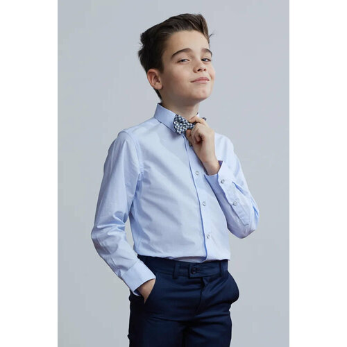 Школьная рубашка Silver Spoon, размер 170, голубой рубашка silver spoon классическая на 14 16 лет