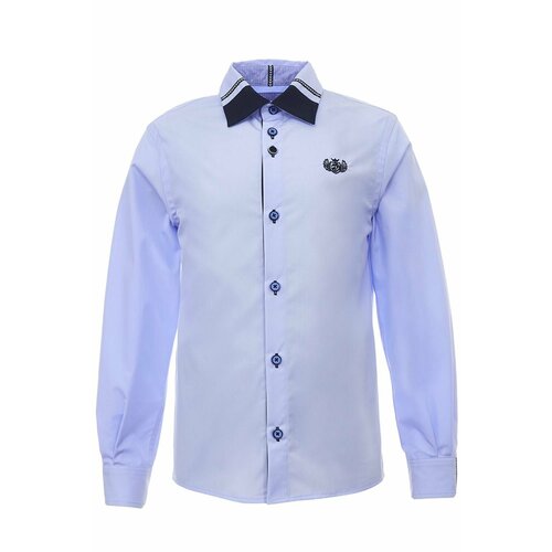 Школьная рубашка Silver Spoon, размер 128, голубой школьная рубашка silver spoon размер 128 белый