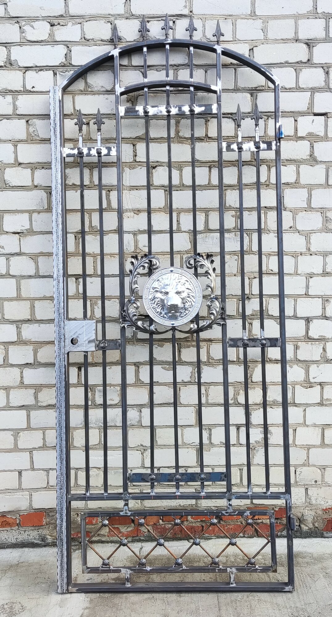 Кованые ворота с калиткой Ворота H-19 - фотография № 3