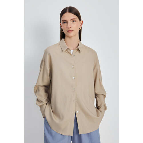 Блуза FINN FLARE, BAS-100114.SE, размер XS(164-84-90), бежевый куртка женская finn flare цвет лимонный bas 10091 441 размер xs