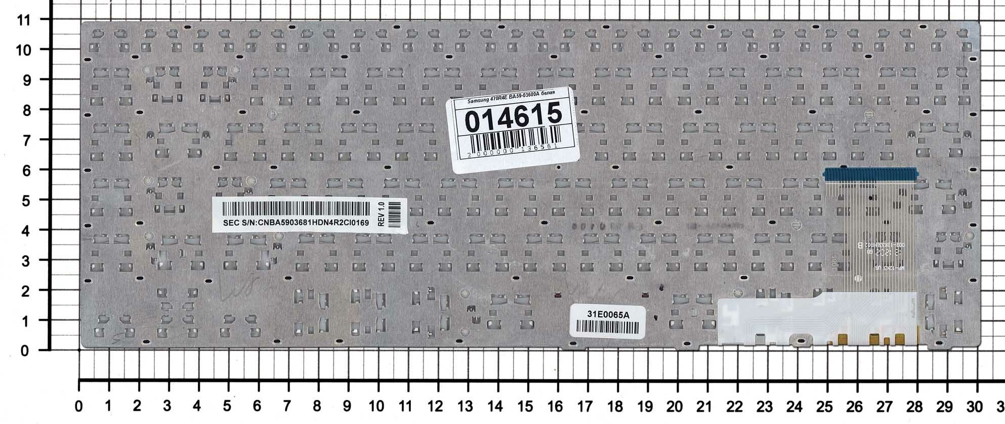 Клавиатура для ноутбука Samsung 470R4E BA59-03680A белая