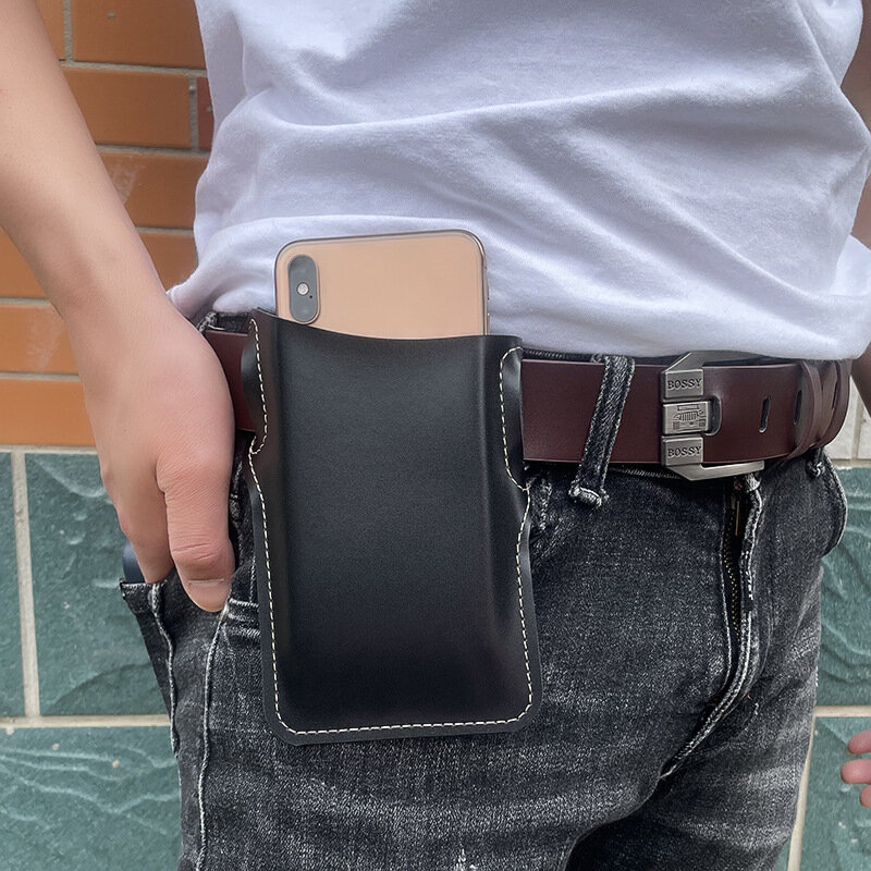 фото Мужская поясная сумка для мобильного телефона, поясная сумка, мужская 6-дюймовая 6,5-дюймовая сумка для бега, спорта на открытом воздухе, вертикальная сумка для мобильного телефона на строительной площадке