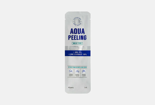 Ватная палочка для пилинга APieu, aqua peeling cotton swab 3шт