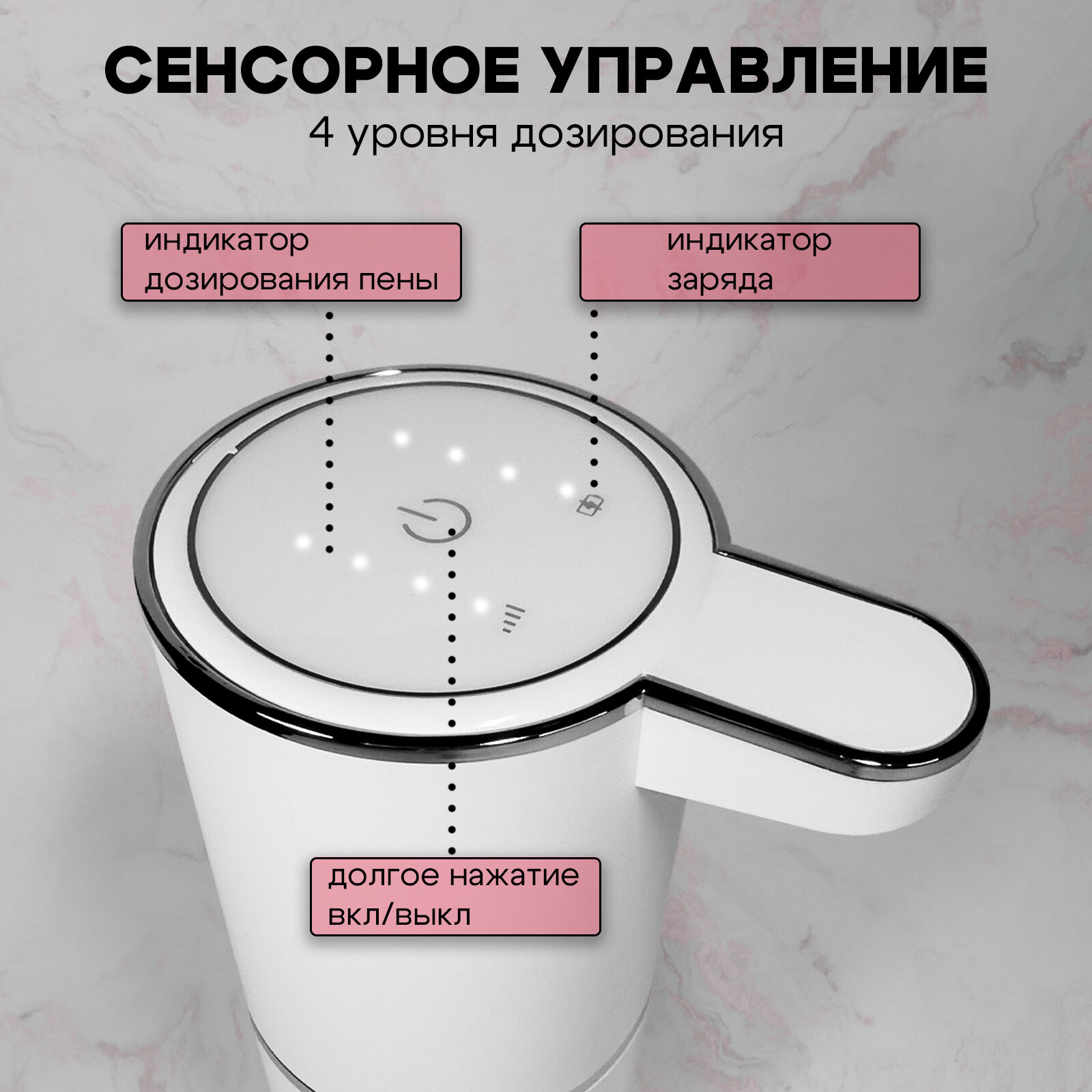 Дозатор для жидкого мыла для ванной, для кухни, для моющего средства настенный Диспенсер для мыла сенсорный на аккумуляторе 380ml