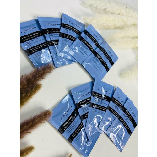 Набор Саше LAMARI Delicate Shampoo Шампунь Mask маска для домашнего ухода 10 мл 55 шт 750₽