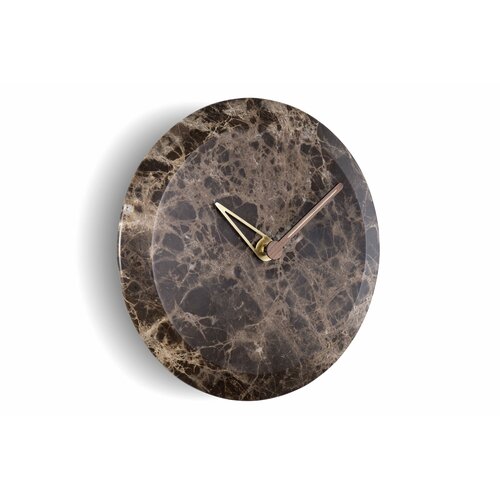 Настенные часы Nomon Bari M основание - орех отделка мрамор Emperadorстрелки - латунь и орех D32см 83624₽