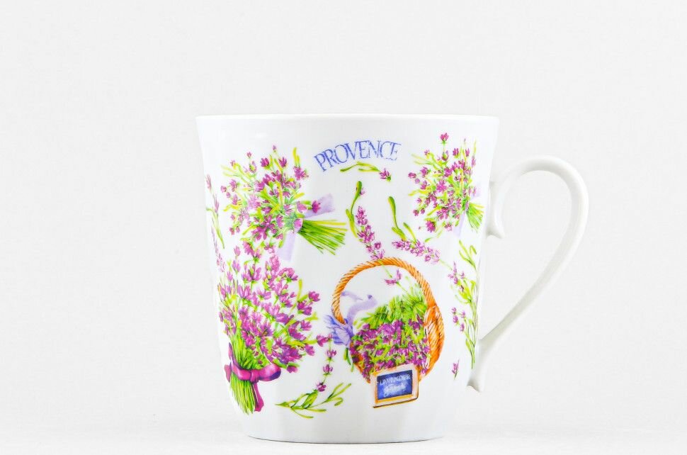 фото Кружка фарфоровая 350мл. Дулево ф. Витая "Лаванда"