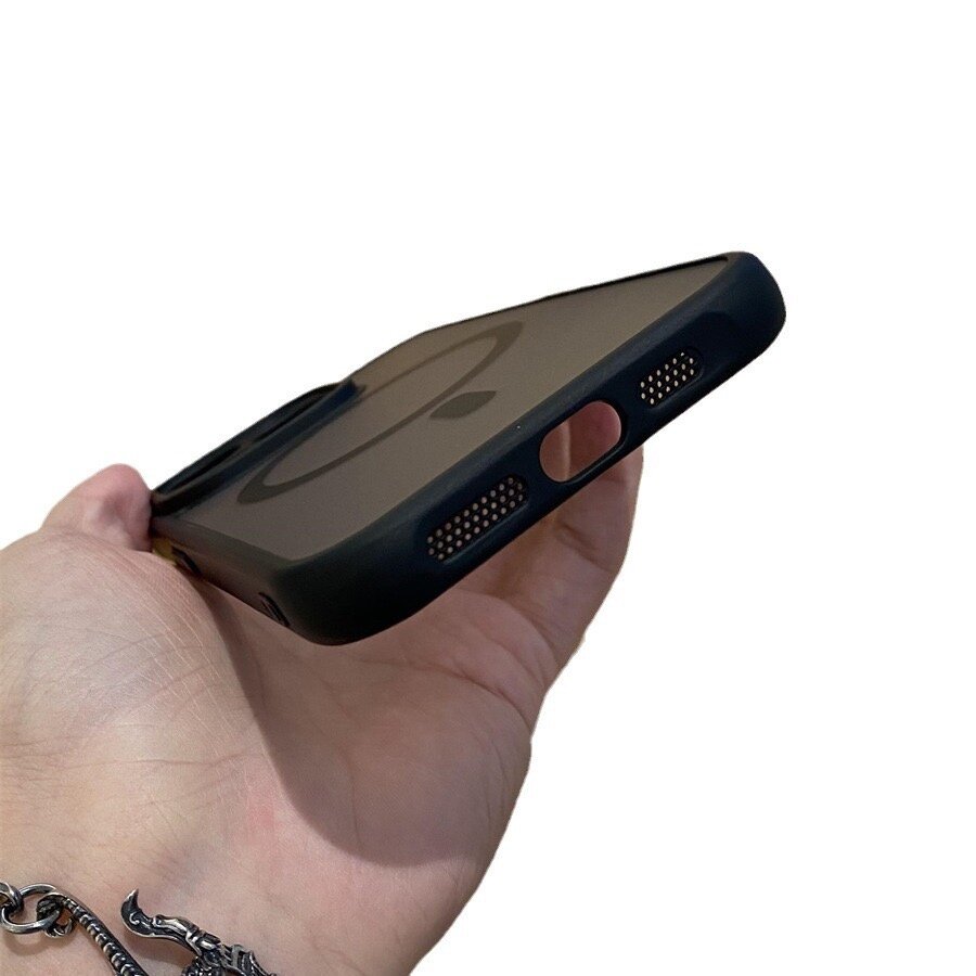 Чехол Creative Case для Apple iPhone 14 (айфон 14) магнитный, совместимый с MagSafe (магсейф), противоударный, черный