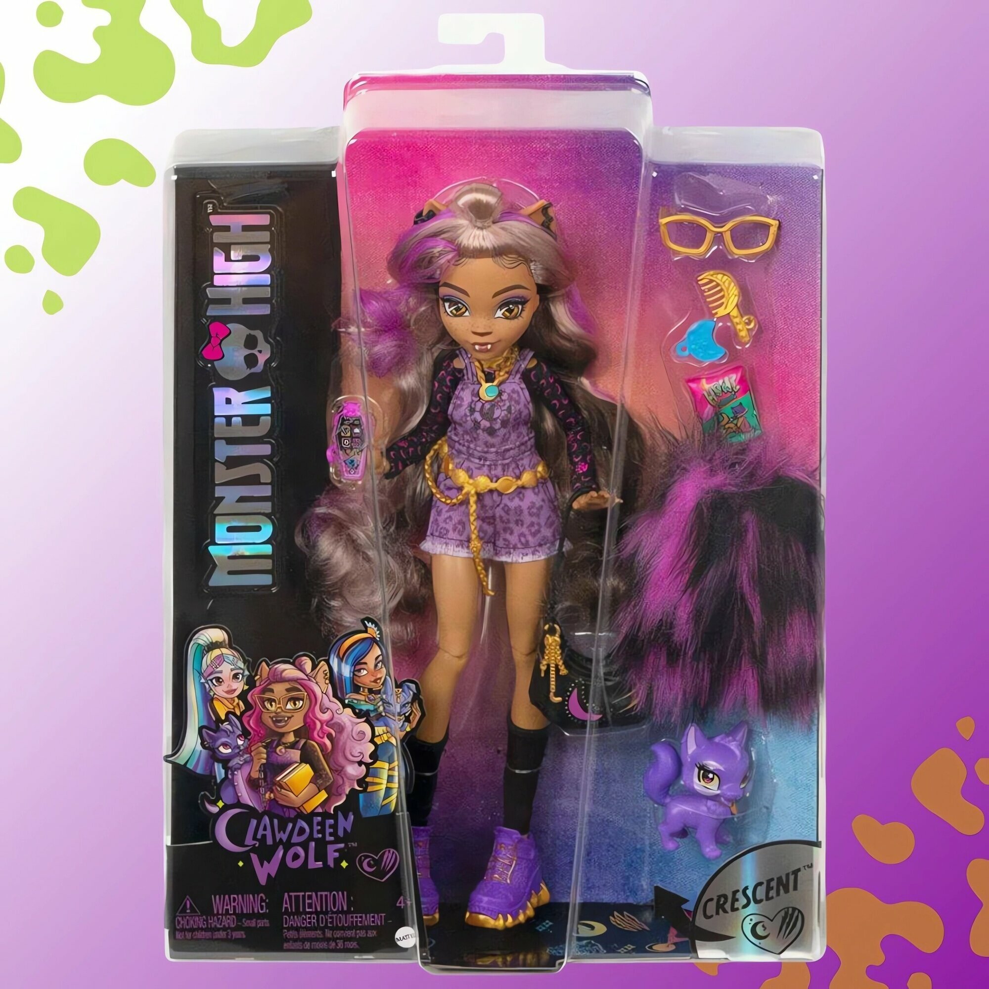 Кукла Монстр Хай Клодин Вульф G3 бейсик 2022, Monster High Basic Clawdeen Wolf