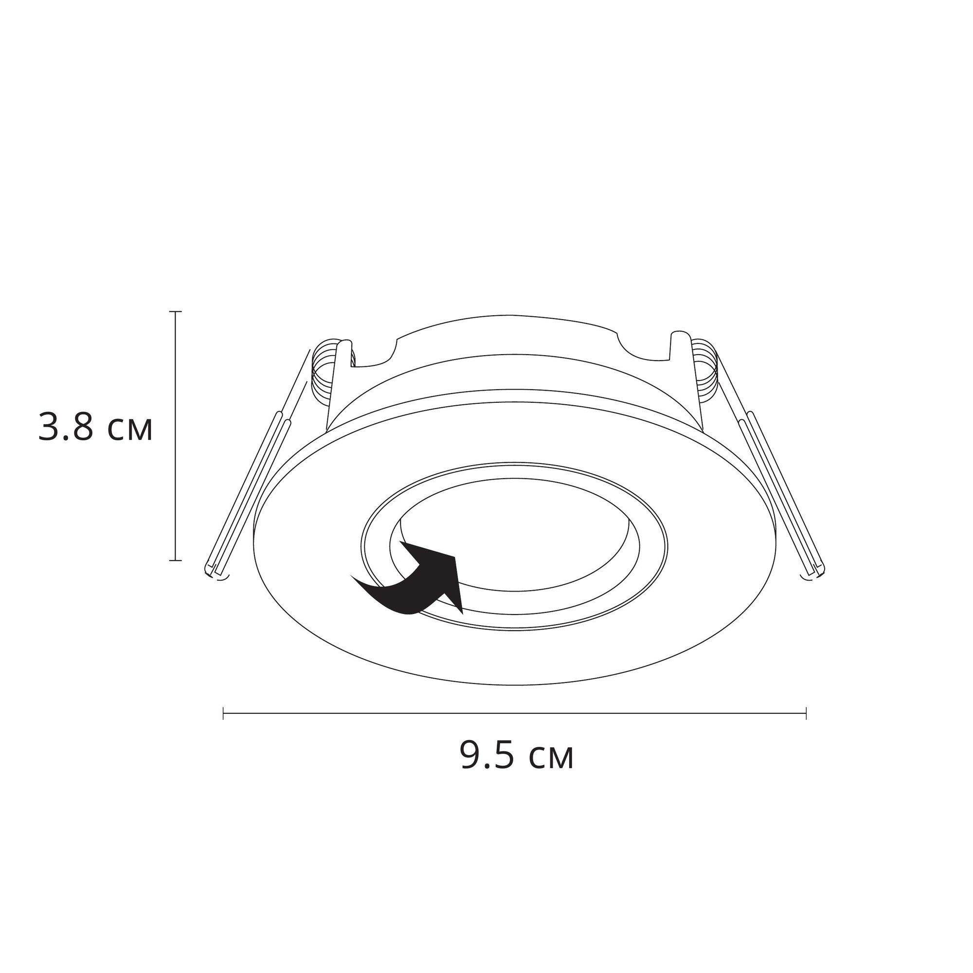 Точечный встраиваемый светильник Arte Lamp A2866PL-1BK - фото №8